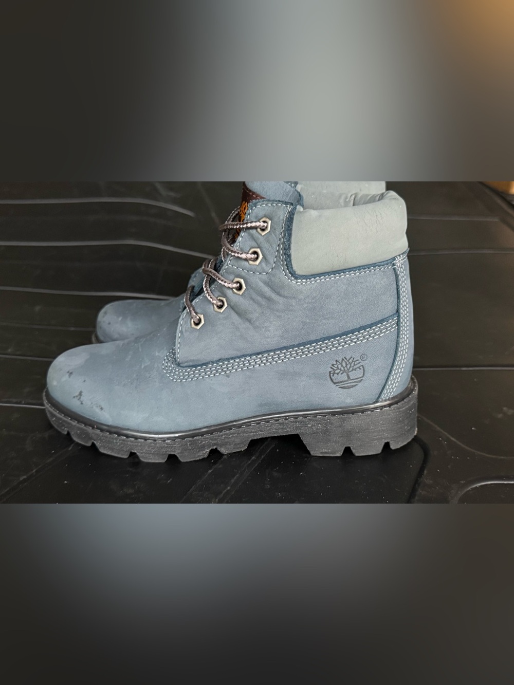 Timberland Kids’s Lace-Up Boots in Slate Blue